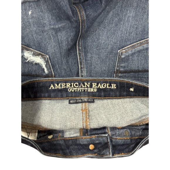 American Eagle Size 6 Next Level Stretch X High-Waisted Shortie Denim Comfort - Picture 8 of 8